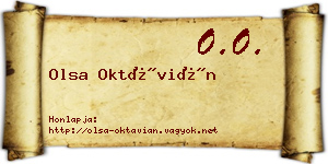 Olsa Oktávián névjegykártya